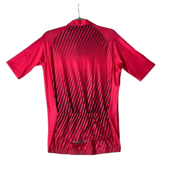 Cycle-Run Neon Biker Biking Jersey Shirt 1 Women XL Pink Bicycle Reflective NEW - Picture 5 of 13